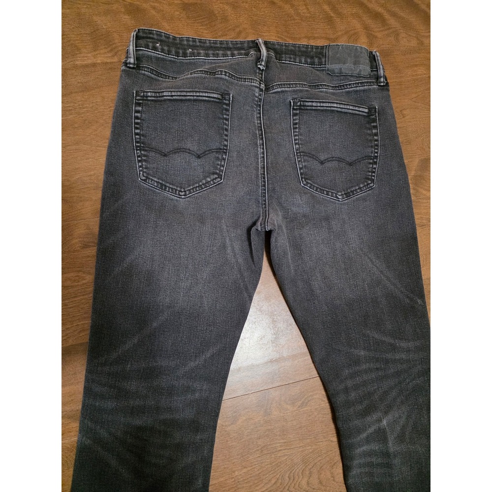 American Eagle Airflex+ Mens Washed Black Denim‎ Jeans 34x29 Stretch 5-Pocket - Picture 6 of 14